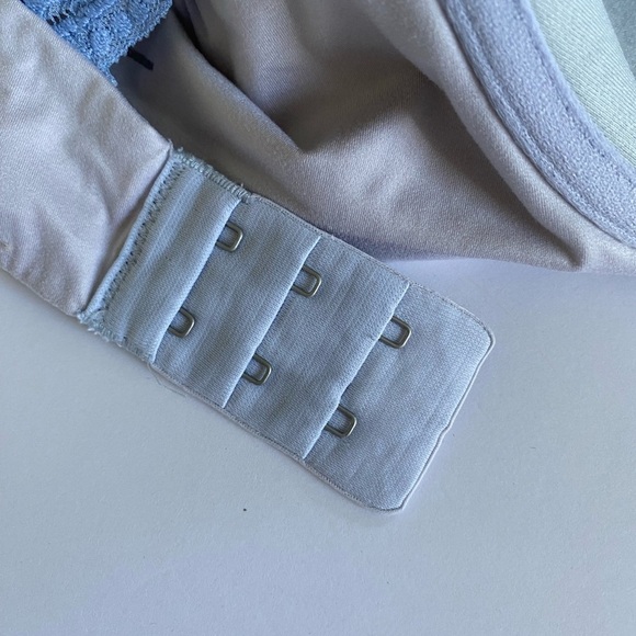 Aerie Sunnie Full Coverage Bra‎ 36C Blue Razorback Lace Back Closure Comfort - Picture 10 of 12